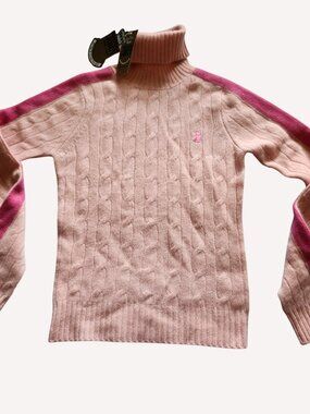 JUICY COUTURE 100% Cashmere Pink Sweater Brand New